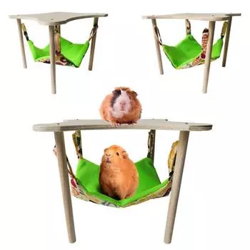 Маленькая игрушка-гамак для домашних животных, прочная, мягкая, удобная деревянная подставка, птицы, морская свинка, качели, игрушки, товары для домашних животных