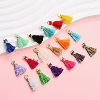 Маленькая кисточка, золотая нить, модные материалы ручной работы, 100 шт., ювелирные аксессуары, бахрома, аксессуары для волос, серьги «сделай сам», петли-петли 100pcs разноцветный