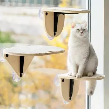 Маленькая кошачья лазалка с присосками, кошачий гамак на окно, когтеточка, аксессуары, настенный набор для лазанья, игрушка для кошек