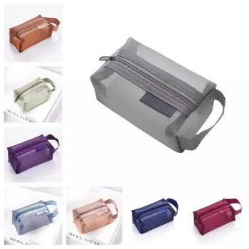 Маленькая косметичка для губной помады, сумка для ключей, органайзер для наушников, мини-прозрачная нейлоновая сетчатая косметичка, милые женские сумки
