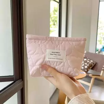 Маленькая косметичка с медвежонком Женская косметичка Женская сумочка-клатч Кошелек для монет Милая сумка для хранения помады для ключей Чехол для телефона белый