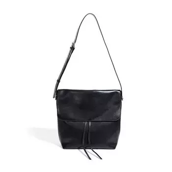 Маленькая кожаная сумка через плечо в стиле ретро с художественной большой сумкой большой емкости, минималистичный стиль, универсальная для поездок на работу, женская сумка через плечо