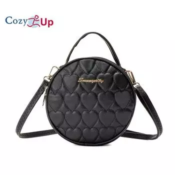 Маленькая круглая женская сумка Cozy Up Lingge, нишевая сумка через плечо на одно плечо 19x18x8.5cm чёрный