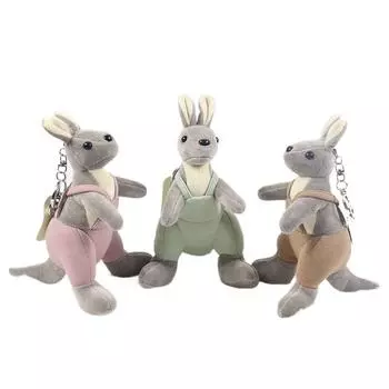 Маленькая кукла, подвесные украшения, плюшевый брелок-кенгуру, брелок-кенгуру, брелок для ключей с животными, держатель для ключей 1Pc Random