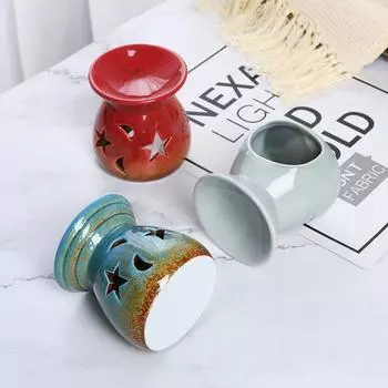 Маленькая курильница для благовоний в форме звезды и луны, красочная романтическая свеча, ароматерапия, креативный прочный подсвечник для ароматических свечей, чайная свеча чёрный