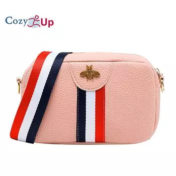 Маленькая квадратная сумка Cosy Up, сумка через плечо на одно плечо, маленькая свежая лента, сумка для мобильного телефона, сумка для фотоаппарата 19x12x6cm чёрный