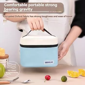 Маленькая квадратная сумка для ланча, сохраняющая свежесть, термоизолированная сумка для хранения ланч-бокса, переносная сумка для ланча на открытом воздухе розовый