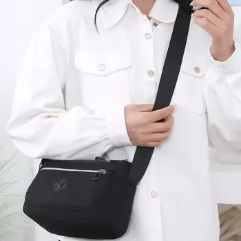 Маленькая квадратная сумка для телефона на молнии, однотонная женская сумка из ткани Оксфорд, парусиновая сумка на плечо, уличная одежда