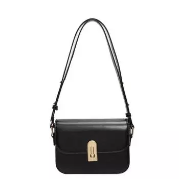 Маленькая квадратная сумка из мягкой кожи с часовой стрелкой, женская, новинка 2024 года, универсальная сумка-мессенджер высокого класса белый