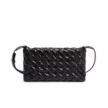 Маленькая квадратная сумка класса люкс, Стильная маленькая сумка на одно плечо, Модная и универсальная сумка для телефона, Простая плетеная изысканная сумка через плечо