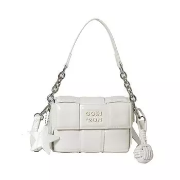 Маленькая квадратная сумка-мессенджер для женщин начала лета 2024 года, новая универсальная сумка-мессенджер серебристого цвета, высококачественная сумка для мобильного телефона чёрный