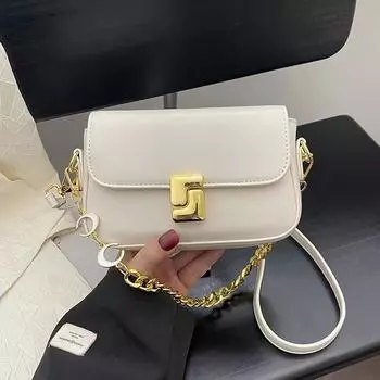 Маленькая квадратная сумка на цепочке с застежкой-молнией, сумка через плечо, однотонная, с замком, темпераментная женская сумка через плечо хаки