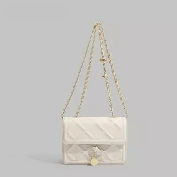 Маленькая квадратная сумка Niche Design Texture Diamond Embossed Chain, летняя универсальная сумка через плечо на одно плечо