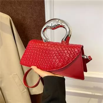 Маленькая квадратная сумка, нишевая персонализированная сумка подмышкой, женская сумка-мессенджер 2024 года, новая модная сумка на одно плечо, красивая модная сумка для поездок на работу чёрный