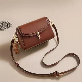 Маленькая квадратная сумка Премиум-сумка на одно плечо из кожи Сумка через плечо с сумкой для матери Женская сумка