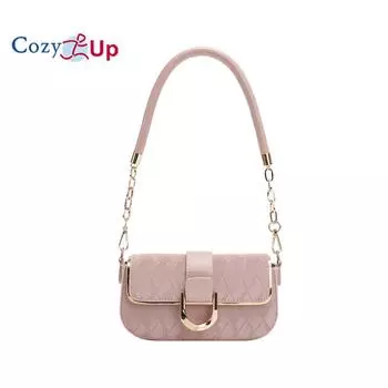 Маленькая квадратная сумка с цепочкой Cozy Up, сумка через плечо на одно плечо, модная и универсальная сумка под мышками 21x11x5cm белый