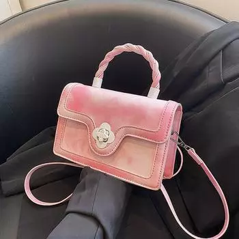 Маленькая квадратная сумка в стиле ретро для женщин ранней весной 2024 года, новая модная тенденция этого года, модная сумка через плечо, повседневная сумка через плечо