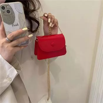 Маленькая квадратная сумка в стиле ретро, однотонный темперамент, сумка на плечо, простая и универсальная, сумка через плечо под мышкой