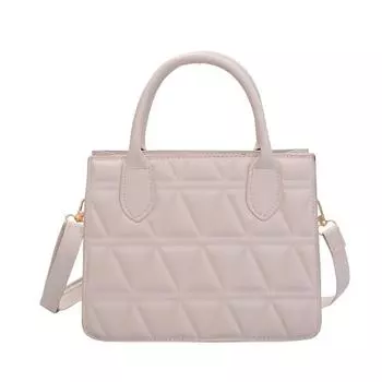 Маленькая квадратная сумка, женская сумка через плечо из искусственной кожи с тиснением, однотонная простая сумка через плечо в стиле ретро белый