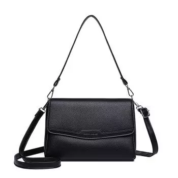 Маленькая квадратная сумка женская сумка через плечо сумка для матери среднего возраста чёрный