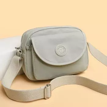 Маленькая квадратная сумка женская сумка через плечо нейлоновая сумка через плечо сумка для мобильного телефона темно-серого