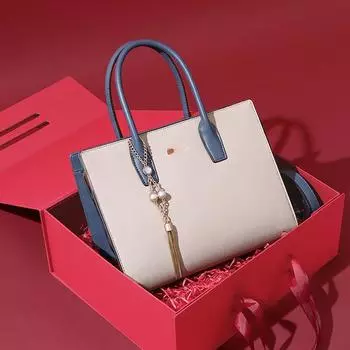 Маленькая легкая роскошная сумка через плечо на одно плечо с сумкой-тоутом для мамы из кожи для женщин