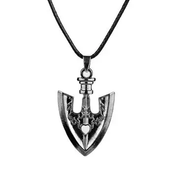 Маленькая лопата лопата сплав брелок кожа веревка ожерелье One Size чёрный