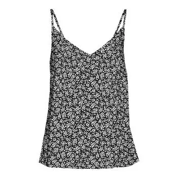 Маленькая майка с цветочным принтом и регулируемыми бретелями Женский VERO MODA XS чёрный