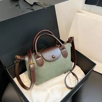 Маленькая модная женская сумка через плечо, новая сумка-пельмень, ретро-дизайн бренда, сумка-мессенджер через плечо, модная модная сумка коричневый