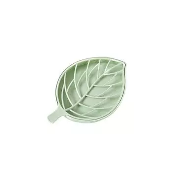 Маленькая мыльница Полезные принадлежности для ванной комнаты Мыльница в форме листа Свежие прочные предметы Шикарная двухслойная креативная подставка для мыла