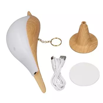 Маленькая настольная лампа Bird с сенсорным управлением, 3 цветовых режима, регулируемая яркость, перезаряжаемая через USB, беспроводная настольная лампа для B