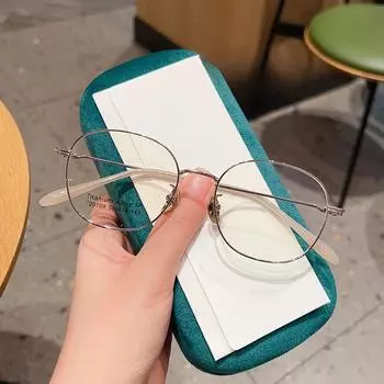 Маленькая оправа в стиле ретро, титановая оправа для очков, женская однотонная оправа для очков с градусами