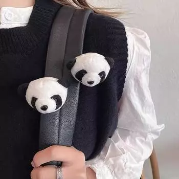 Маленькая панда плюшевая игрушка мультяшная милая кукла брошь школьный значок булавки одежда ювелирные аксессуары для женщин подарки для девочек