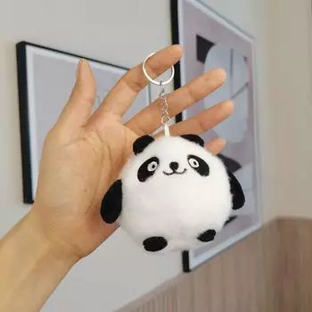 Маленькая панда плюшевая кукла женская сумка украшения панда автомобильный брелок милый медведь автомобильный брелок подарок подарок на день рождения as the picture