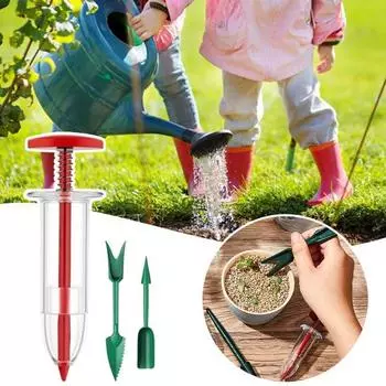 Маленькая пластиковая ручная сеялка, игольчатый дизайн, инструмент для сеялки, легкая сеялка, портативная сеялка, разбрасыватель, садовое вспомогательное оборудование 1 Set