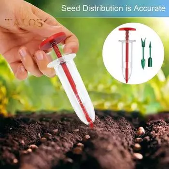 Маленькая пластиковая ручная сеялка, игольчатый дизайн, инструмент для сеялки, легкая сеялка, портативная сеялка, разбрасыватель, садовое вспомогательное оборудование 1 Set