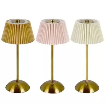 Маленькая плиссированная ночная лампа, перезаряжаемая через USB, беспроводная настольная лампа для спальни, гостиной, домашнего офиса, декора A