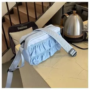 Маленькая плиссированная сумка в стиле принцессы 2024 года, новинка в стиле знаменитости из Интернета, сумка-мессенджер в иностранном стиле с высоким чувством, сумка через плечо