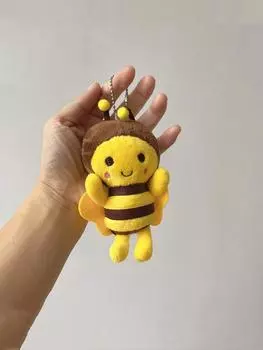 Маленькая плюшевая игрушка-пчела для собак и кошек для взаимодействия и игры, чистка зубов, товары для питомцев