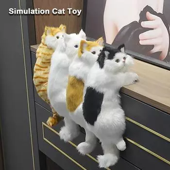 Маленькая плюшевая игрушка в виде кошки, милая имитация кошки, мягкая набивная модель, поддельные подарки на день рождения и день святого Валентина для детей и девочек