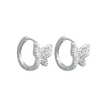 Маленькая пуговица-бабочка для женщин, изысканные милые и универсальные маленькие серьги для повседневных поездок на работу