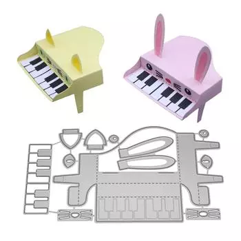 Маленькая рамка для пианино, металлический серебристый трафарет, тиснение, резка, штампы для скрапбукинга, изготовление открыток из бумаги серебряный