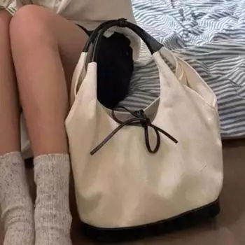 Маленькая ретро-холщовая сумка на одно плечо для женщин Простая рабочая маленькая сумка через плечо Сумка для поездок на работу под мышкой