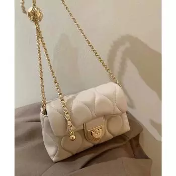 Маленькая роскошная женская сумка через плечо и почтальонка - новая модная универсальная сумка в стиле милой девушки белый