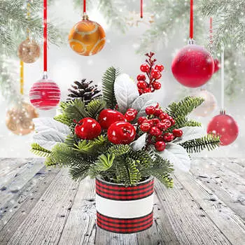 Маленькая рождественская елка Настольная рождественская елка Бонсай Рождественские украшения