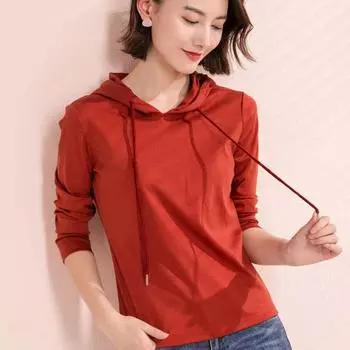 Маленькая рубашка в западном стиле в корейском стиле, верхняя одежда, пуловер, свитер, однотонная кепка с длинными рукавами, женская база S чёрный