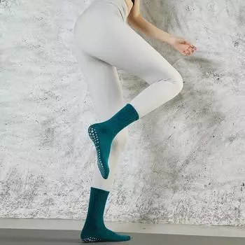 Маленькая рыбка плюс гольфы до колена Носки для йоги Нескользящие Женские Осенние Новое поступление Японский стиль Милый стиль Профессиональные Фитнес Пилатес Носки Lake Blue