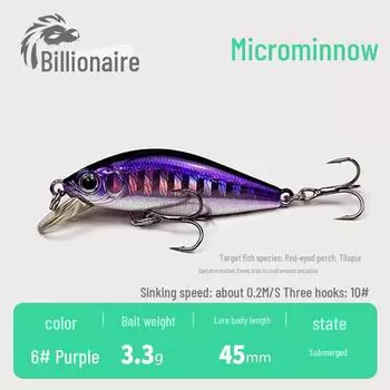 Маленькая серебристая приманка-карандаш Minnow: 3,3 г, медленно тонущий, дрожащий строй, одинарный крючок для дальнего заброса 3.3g