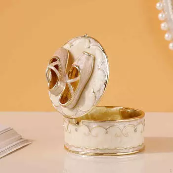 Маленькая шкатулка для драгоценностей, расписанная вручную балетная обувь, брелок для ожерелья, браслета