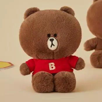 Маленькая сидячая кукла Line Friends Brown Basic Edition